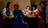 Cards Canvas Paintings - An Interior With Soldiers Cheating At Cards